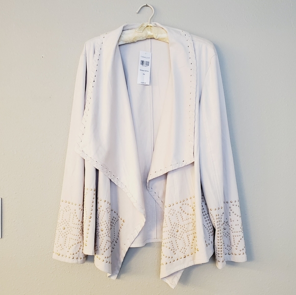 Coldwater Creek Jackets & Blazers - Coldwater Creek Studded Faux Cardigan Jacket PXL